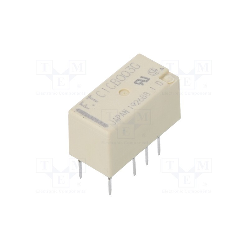 10 pcs : FTR-C1CB003G - Relay: electromagnetic, DPDT, Ucoil: 3VDC, 2A, 0.3A/125VAC, THT