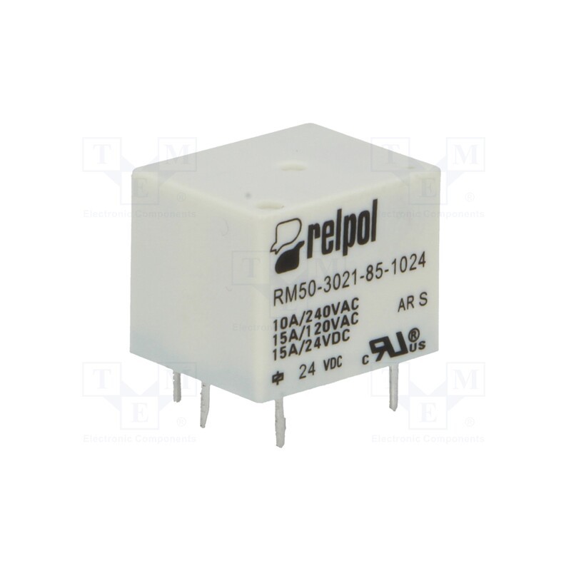 10 pcs : RM50-3021-85-1024 - Relay: electromagnetic, SPST-NO, Ucoil: 24VDC, 15A, 10A/240VAC