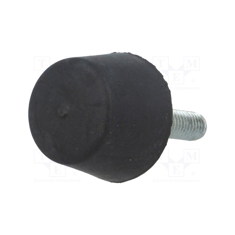 10 pcs : DVB.6-25-17-M6-25-40 - Vibroisolation foot, Ø: 25mm, Shore hardness: 40±5, 261N, 61N/mm