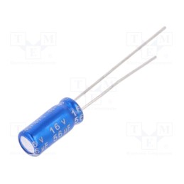 50 pcs : JRG1C560M02000500110000B - Capacitor: electrolytic, THT, 56uF, 16VDC, Ø5x11mm, Pitch: 2mm, ±20%