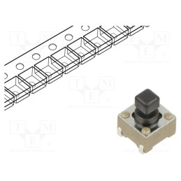 10 pcs : TL3301SPF160QJ - Microswitch TACT, SPST-NO, Pos: 2, 0.05A/12VDC, SMT, none, 1.57N