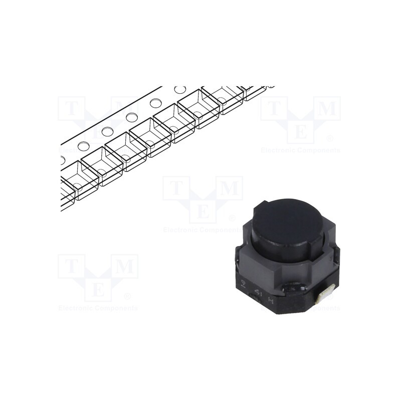 10 pcs : EVPASEC1A - Microswitch TACT, SPST, Pos: 2, 0.05A/12VDC, SMT, none, 3N, 5mm