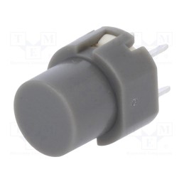 10 pcs : KS01-BV-GREY - Switch: keypad, Pos: 2, SPST-NO, 0.01A/35VDC, grey, THT, 1.3N, round