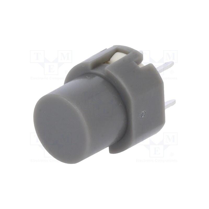 10 pcs : KS01-BV-GREY - Switch: keypad, Pos: 2, SPST-NO, 0.01A/35VDC, grey, THT, 1.3N, round