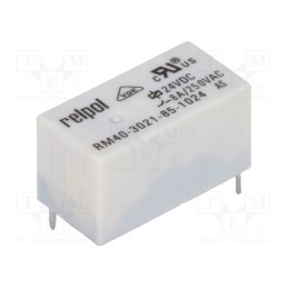 10 pcs : RM40-3021-85-1024 - Relay: electromagnetic, SPST-NO, Ucoil: 24VDC, 8A, 8A/250VAC, PCB