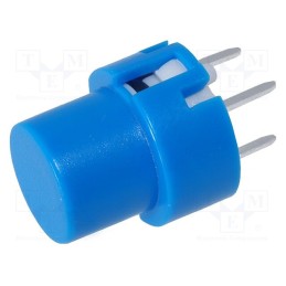 10 pcs : KS01-BV-BL - Switch: keypad, Pos: 2, SPST-NO, 0.01A/35VDC, blue, THT, 1.3N, round