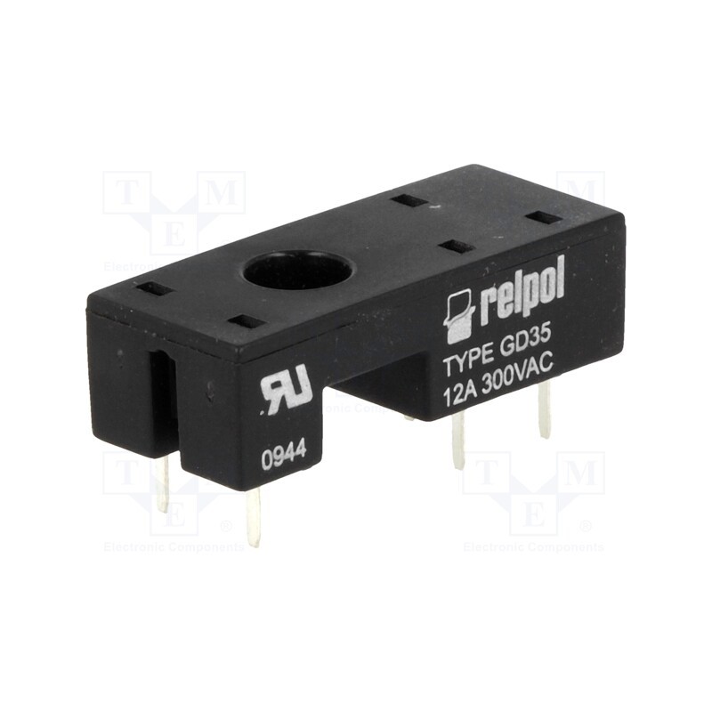 10 pcs : GD35 - Socket, PIN: 5, 12A, 300VAC, PCB, for PCB, Series: RM87N,RM92