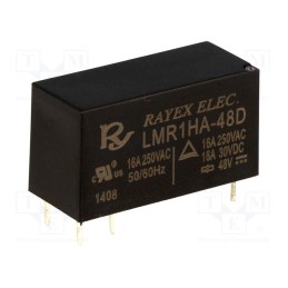 10 pcs : LMR1HA-48D - Relay: electromagnetic, SPST-NO, Ucoil: 48VDC, 16A, 16A/250VAC