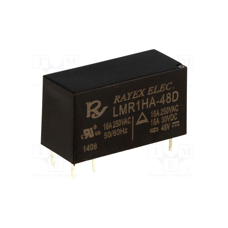 10 pcs : LMR1HA-48D - Relay: electromagnetic, SPST-NO, Ucoil: 48VDC, 16A, 16A/250VAC