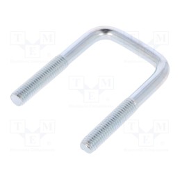10 pcs : CBTC..8..35..68 (1') - U-bolt, C, 1.25, steel, zinc, Thread len: 32mm, Int.width: 35mm
