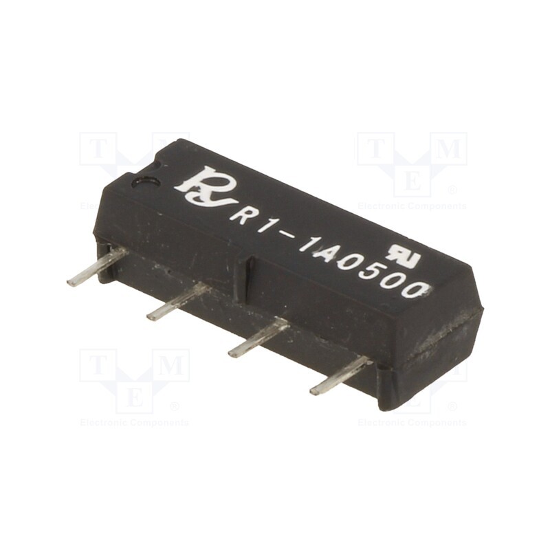 10 pcs : R1-1A0500 - Relay: reed switch, SPST-NO, Ucoil: 5VDC, 1A, max.250VDC, 10VA, 50mW