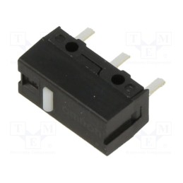 10 pcs : D2FC-F-7N(20M) - Microswitch SNAP ACTION, 0.001A/6VDC, without lever, SPST-NO