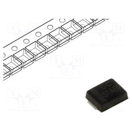 50 pcs : S1ABF - Diode: rectifying, SMD, 50V, 1A, SMB flat, Ufmax: 1.1V, Ifsm: 30A
