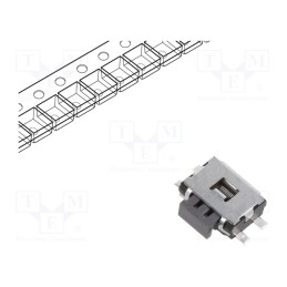 10 pcs : EVQPUC02K - Microswitch TACT, SPST, Pos: 2, 0.05A/12VDC, SMT, none, 2.2N, 1.65mm