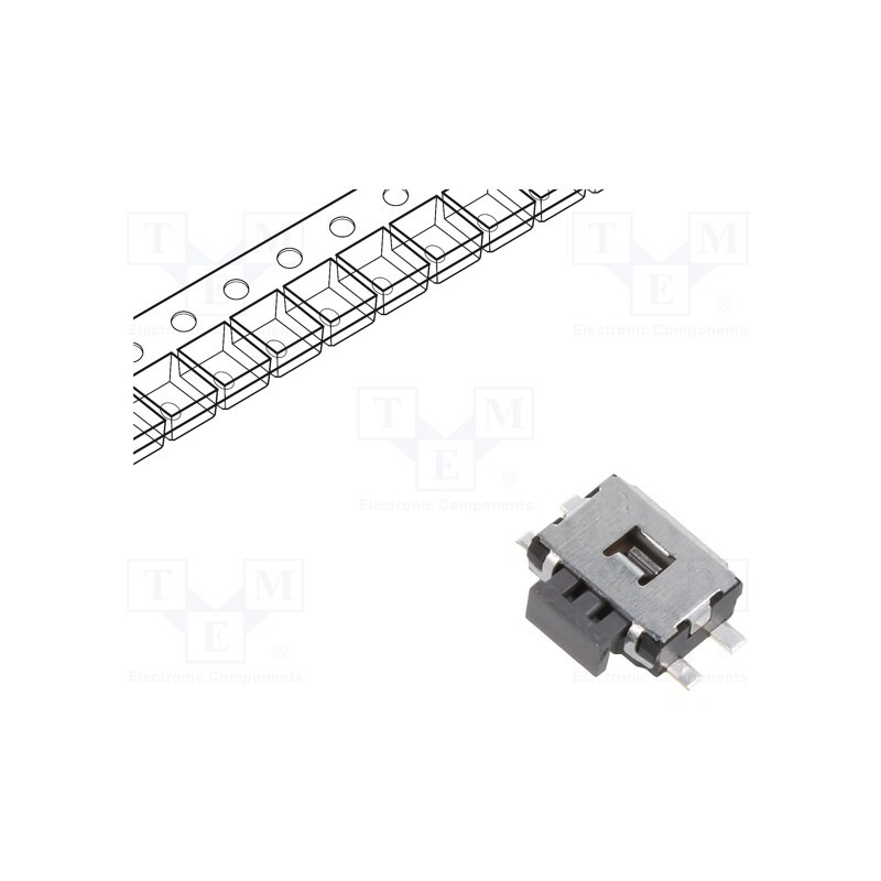 10 pcs : EVQPUC02K - Microswitch TACT, SPST, Pos: 2, 0.05A/12VDC, SMT, none, 2.2N, 1.65mm