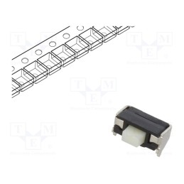 10 pcs : EVPAKE31A - Microswitch TACT, SPST, Pos: 2, 0.02A/15VDC, SMT, none, 1.6N, 1.6mm
