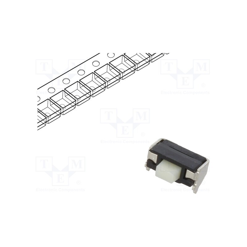 10 pcs : EVPAKE31A - Microswitch TACT, SPST, Pos: 2, 0.02A/15VDC, SMT, none, 1.6N, 1.6mm