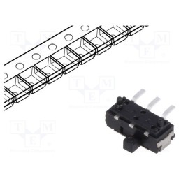 10 pcs : JS102011SAQN - Switch: slide, Pos: 2, SPDT, 0.3A/6VDC, ON-ON, THT, -40÷85°C, JS, reel