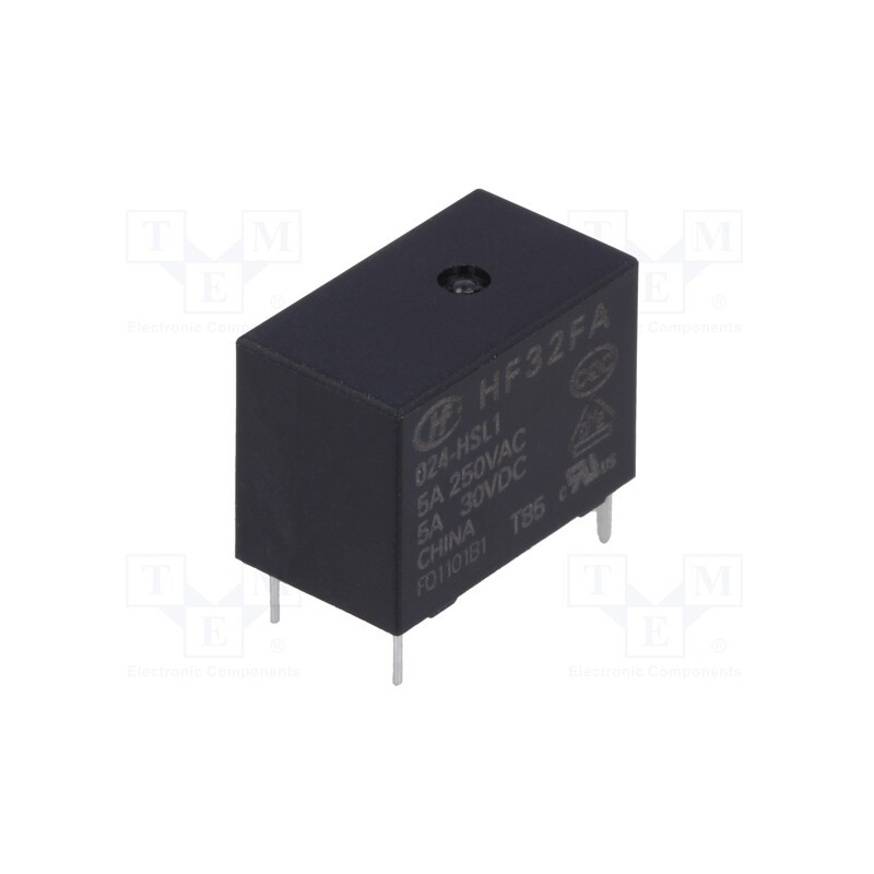 10 pcs : HF32FA/024-HSL1 - Relay: electromagnetic, SPST-NO, Ucoil: 24VDC, 5A, 5A/250VAC, PCB