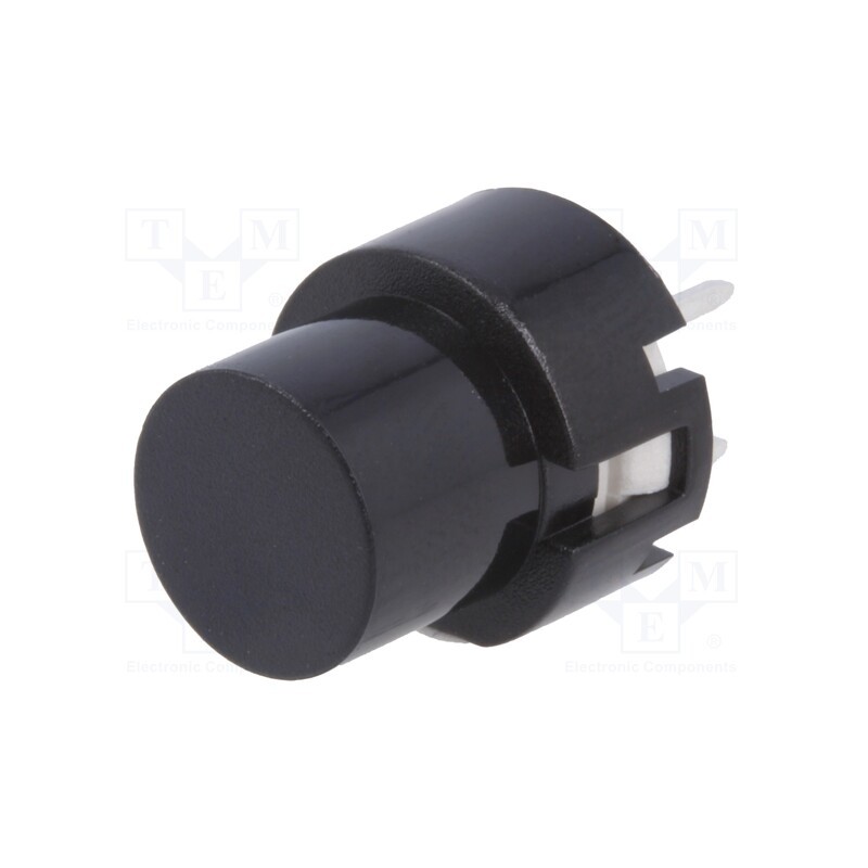10 pcs : KS01-BV-BK - Switch: keypad, Pos: 2, SPST-NO, 0.01A/35VDC, black, THT, 1.3N, round