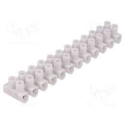 10 pcs : 88717035 - Terminal block, screw terminal, 1.5÷6mm2, 450V, ways: 12, white