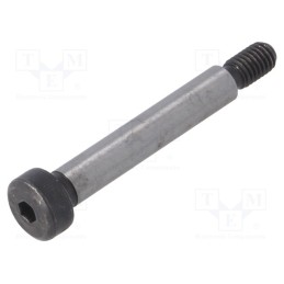 10 pcs : ISO 7379-6-M5-35 - Shoulder screw, steel, M5, 0.8, Thread len: 9.5mm, hex key, HEX 3mm