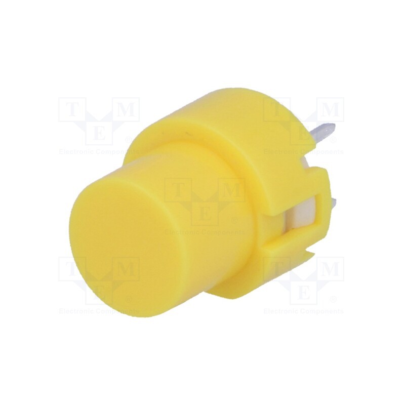 10 pcs : KS01-BV-Y - Switch: keypad, Pos: 2, SPST-NO, 0.01A/35VDC, yellow, THT, 1.3N, KS01