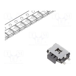 10 pcs : EVQPUA02K - Microswitch TACT, SPST, Pos: 2, 0.05A/12VDC, SMT, none, 2.2N, 1.65mm