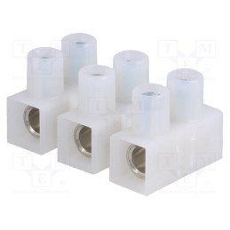 10 pcs : 88812401 - Terminal block, screw terminal, 6÷16mm2, 450V, ways: 3, white