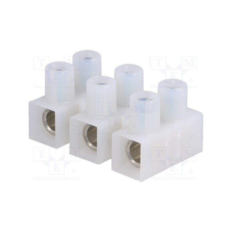 10 pcs : 88812401 - Terminal block, screw terminal, 6÷16mm2, 450V, ways: 3, white
