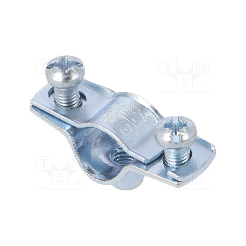 10 pcs : ASG 732 12 G - T-bolt clamp, 10÷12mm, steel, Plating: zinc, industrial, Hole: M6