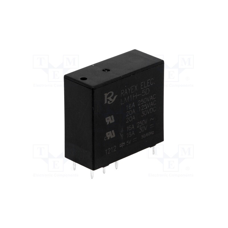 10 pcs : LM1H-5D - Relay: electromagnetic, SPDT, Ucoil: 5VDC, Icontacts max: 16A, PCB