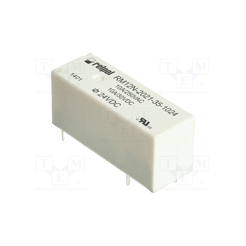 10 pcs : RM12N-2021-35-1024 - Relay: electromagnetic, SPST-NO, Ucoil: 24VDC, 10A, 8A/250VAC, PCB