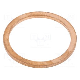 20 pcs : DIN 7603-CU-22-27-A - Gasket, copper, Thk: 1.5mm, Øint: 22mm, Øout: 27mm, DIN 7603