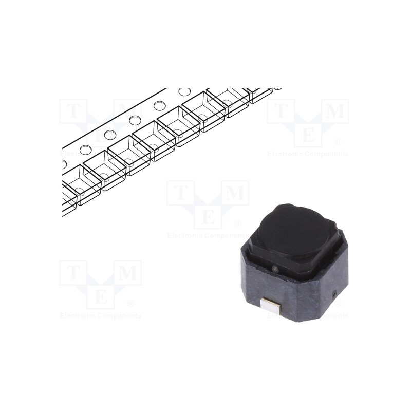 10 pcs : SKPMAPE010 - Microswitch TACT, SPST, Pos: 2, 0.05A/16VDC, SMT, 2.45N, 6x5.9x5mm