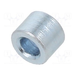 50 pcs : 324/2,1X03 - Spacer sleeve, 3mm, cylindrical, steel, zinc, Out.diam: 4mm