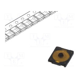 10 pcs : EVPAFFB65 - Microswitch TACT, SPST, Pos: 2, 0.02A/15VDC, SMT, none, 1.3N, 0.65mm