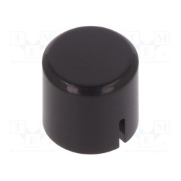 10 pcs : PVBK - Button, black, Mat: polyamide, PVA series