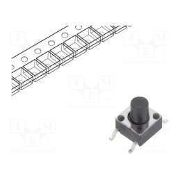10 pcs : TL3301EF100QG - Microswitch TACT, SPST-NO, Pos: 2, 0.05A/12VDC, SMT, none, 0.98N