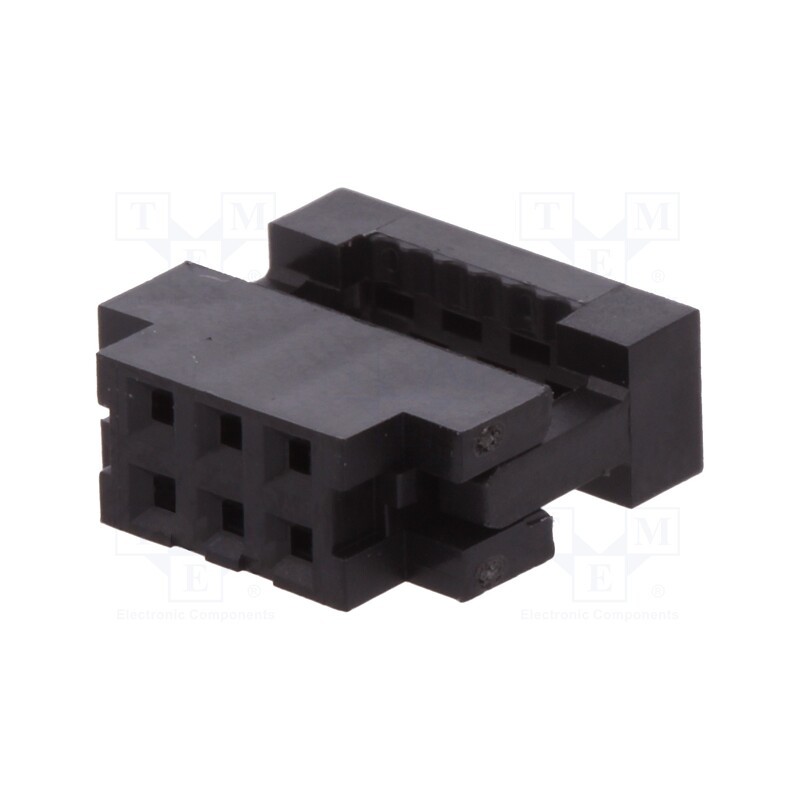 10 pcs : 89361-106LF - Plug, IDC, female, PIN: 6, without strain relief, IDC, 1mm, Minitek