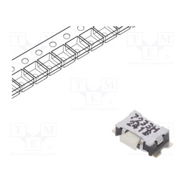 10 pcs : KSS241G LFS - Microswitch TACT, SPST-NO, Pos: 2, 0.05A/32VDC, SMT, none, 4N, IP40