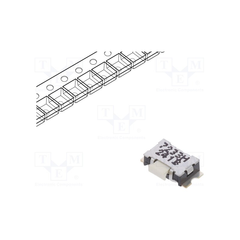 10 pcs : KSS241G LFS - Microswitch TACT, SPST-NO, Pos: 2, 0.05A/32VDC, SMT, none, 4N, IP40