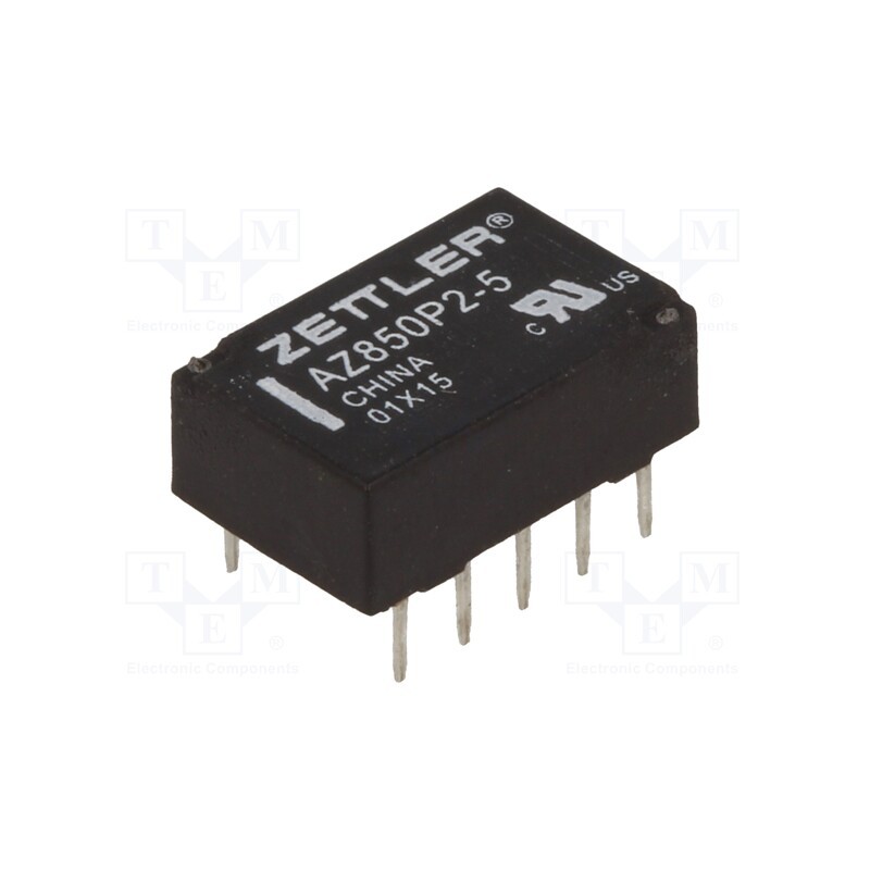 10 pcs : AZ850P2-5 - Relay: electromagnetic, DPDT, Ucoil: 5VDC, 1A, 0.5A/125VAC, PCB