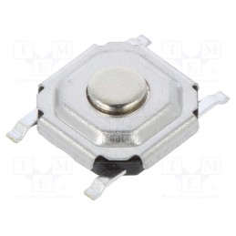 50 pcs : TVCM16015BPB - Microswitch TACT, Pos: 2, 0.05A/12VDC, SMT, none, 5.2x5.2mm, 1.5mm