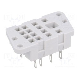 10 pcs : G4/2 - Socket, PIN: 8, 12A, 250VAC, on panel, for soldering, Series: R2,R2N