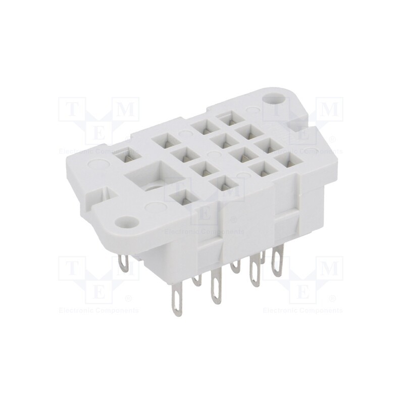 10 pcs : G4 - Socket, PIN: 14, 6A, 250VAC, on panel, for soldering, Series: R4,R4N