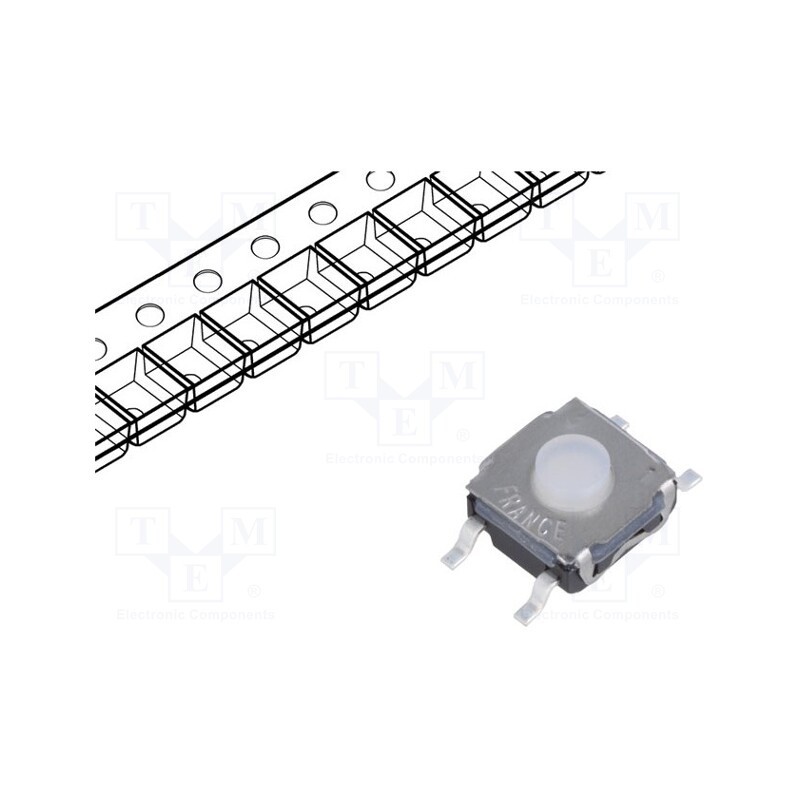 10 pcs : KSC241G LFS - Microswitch TACT, SPST-NO, Pos: 2, 0.05A/32VDC, SMT, none, 3.5N