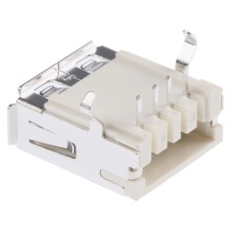 1 pcs - Molex Right Angle, Through Hole, Socket Type A USB Connector