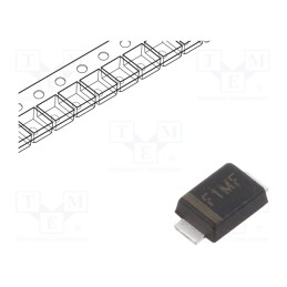 50 pcs : F1MF - Diode: rectifying, SMD, 1kV, 1A, 500ns, SOD123F, Ufmax: 1.3V