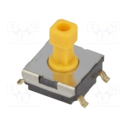 10 pcs : B3FS-1052 - Microswitch TACT, SPST-NO, Pos: 2, 0.05A/24VDC, SMT, none, 1.47N